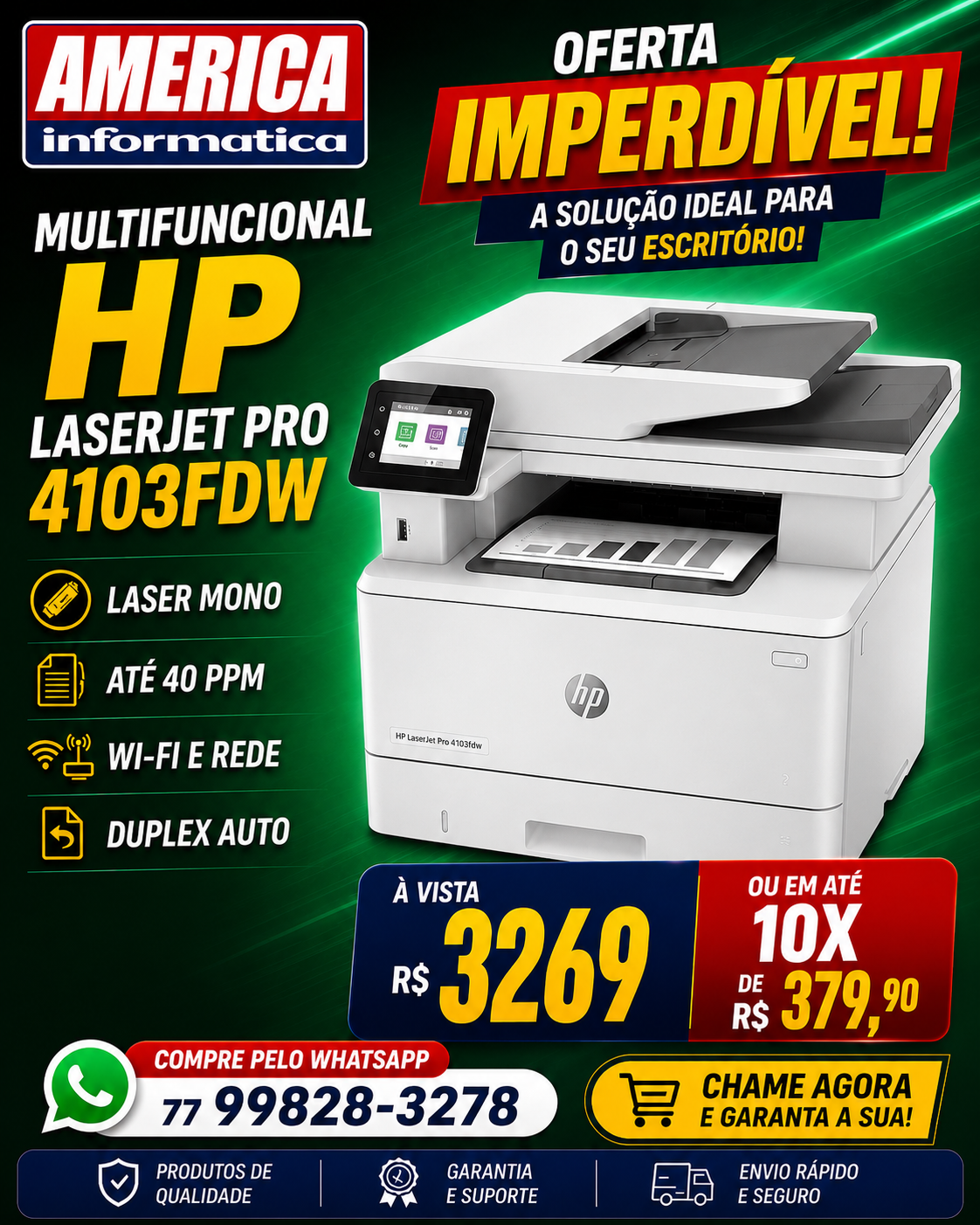 Oferta Impressora Multifuncional Laser